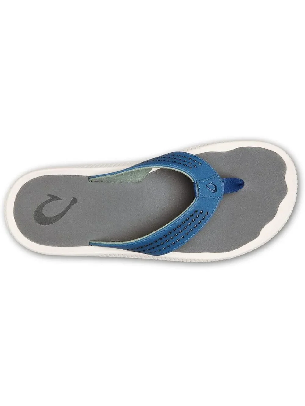 Mens Slate Blue Resistant Flip Flops Arch Support Comfort Fit Beach Sandal Shoes